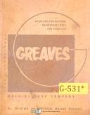 Greaves-Greaves 2, Milling Installation Operations Wiring and Parts Manual 1954-2-01